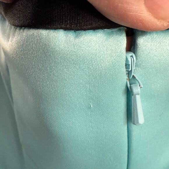 Vtg 80s 90s Jessica McClintock For Gunne Sax Strapless Dress Maxi 5/6 Blue NWT - Picture 12 of 15